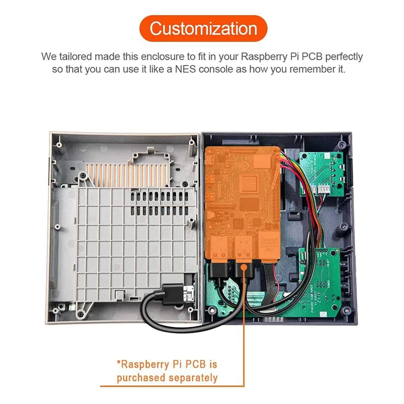 Retroflag NESPi 4 Case - Carcasa para Raspberry Pi 4 con Adaptador SSD, Ventilador de Refrigeración y Disipadores de Calor