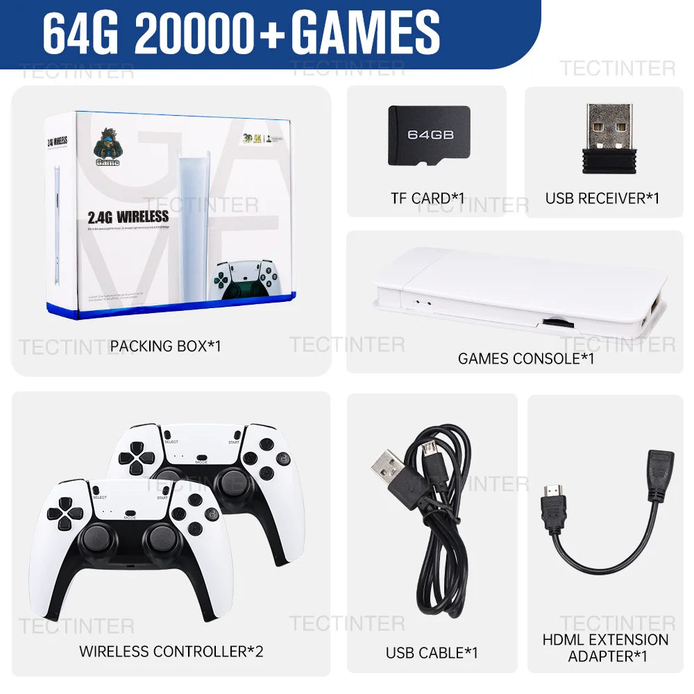 Game Stick - Consola de Videojuegos Retro Portátil con 20,000 Juegos