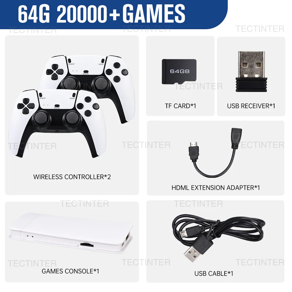 Game Stick - Consola de Videojuegos Retro Portátil con 20,000 Juegos