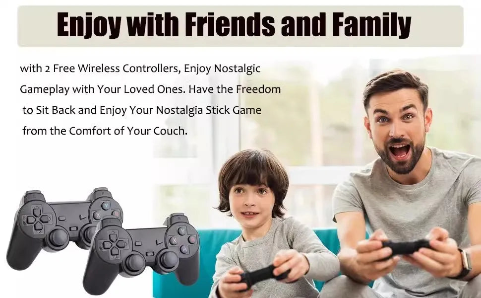 X2 Plus 4K HD Wireless Game Console, Built-in 40000 Games, Plug and Play Video Game Console Emulators with Wireless Controller