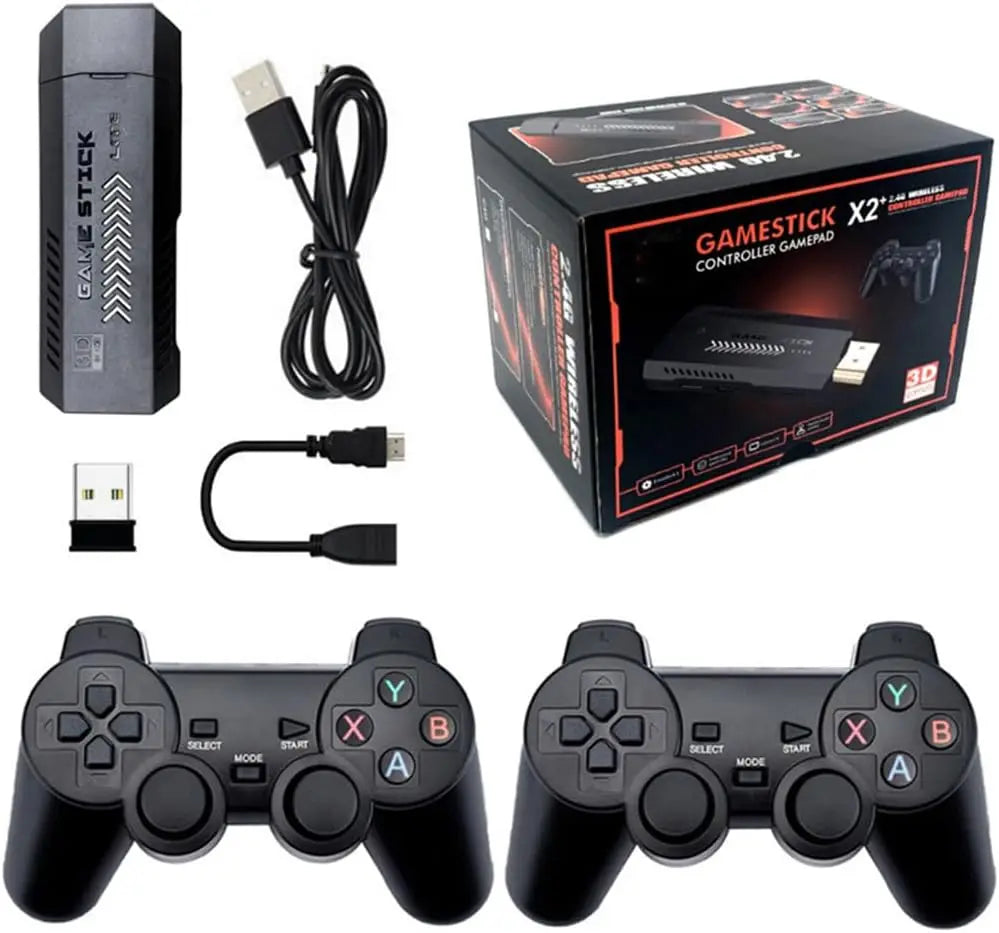 Consola de juegos inalámbrica X2 Plus 4K HD, 40000 juegos integrados, emuladores de consola de videojuegos Plug and Play con controlador inalámbrico